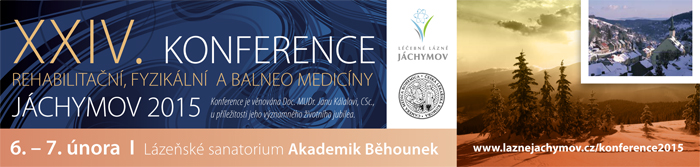 XXIV. konference  rehabilitační, fyzikální a balneo medicíny Jáchymov 2015