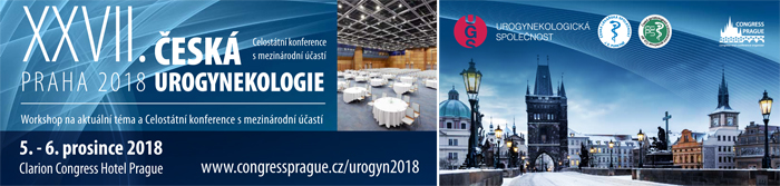 Celostátní konference s mezinárodní účastí XXVII.  česká urogynekologie 2018